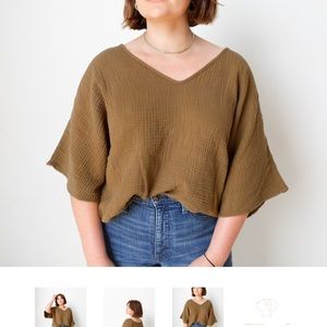 100% Cotton, Tapenade top!